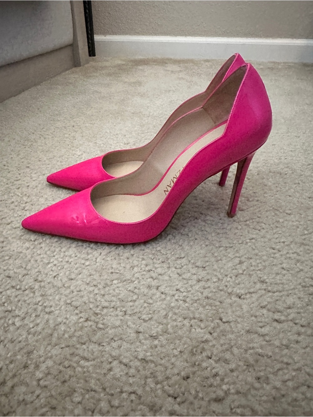 Stuart Weitzman Hot Pink Pointed-Toe Stiletto Pumps